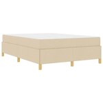 vidaXL Lit à ressorts avec matelas Crème et Blanc 140 x 200 cm tissu