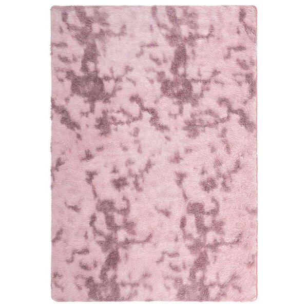 vidaXL Tapis Shaggy à poils longs NAVARRA rose poudré 160x230 cm