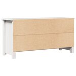 vidaXL Meuble TV Blanc 103x36 5x52 cm Bois de pin massif