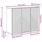 vidaXL Buffet Blanc 89 x 34 5 x 80 cm Bois d'ingénierie