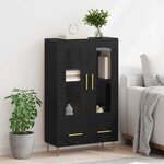 vidaXL Haut Armoire avec tiroir Chêne noir 69 5 x 31 x 115 cm