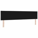 vidaXL Tête de lit Noir 200 cm tissu