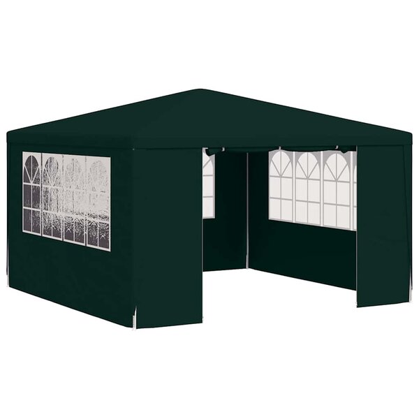 vidaXL Tente de réception et parois latérales 4x4 m Vert 90 g/m²