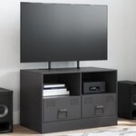 vidaXL Meuble TV noir 67x39x44 cm acier