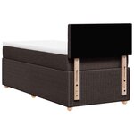 vidaXL Sommier à lattes de lit avec matelas Marron foncé 100x200 cm