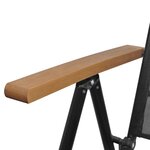 vidaXL Chaises de jardin pliables lot de 4 aluminium et textilène noir