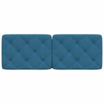 vidaXL Coussin de tête de lit bleu 120 cm velours