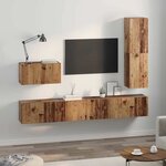 vidaXL Ensemble meuble TV 4 Pièces Bois ancien 30.5 x 30 x 110 cm