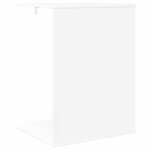 vidaXL Table d'appoint Blanc 45 x 40 x 62 5 cm Bois d'ingénierie