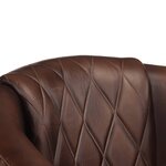 vidaXL Fauteuil cabriolet marron clair cuir véritable