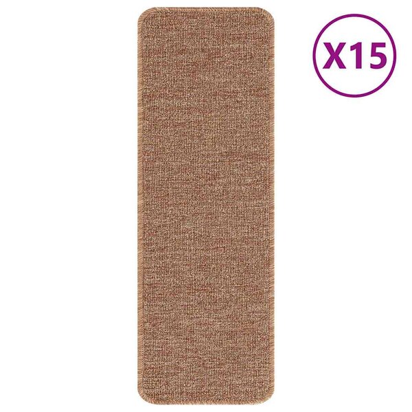 vidaXL Tapis Antidérapants pour Escaliers 15 Pièces Jaune 60 x 25 cm PP