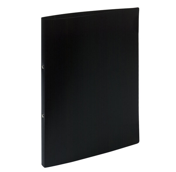 Classeur 2 anneaux 15 mm polypropylène Opaque A4  noir EXACOMPTA