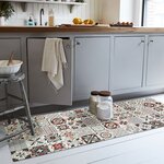 Tapis de Cuisine carreaux de Ciment 50 x 80 cm - Orange