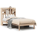 vidaXL Lit bibliothèque sans matelas 90x190 cm bois de pin massif