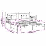 Lit daybed vidaXL avec lit gigogne blanc 90x190 cm en acier