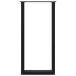 vidaXL Pieds de table de bar en U 2 pièces Noir 40 x (100-101) cm Acier