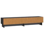 vidaXL Meuble TV 147 x 34 5 x 30 cm Noir Bois d'ingénierie