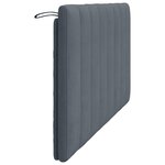 vidaXL Coussin de tête de lit Hanko gris foncé 160 cm velours