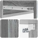 vidaXL Table d'appoint murale 59 x 34 5 x 17 cm Bois d'ingénierie