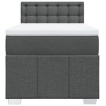 vidaXL Sommier à lattes de lit et matelas Gris foncé 90x190 cm Tissu