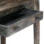 vidaXL Bureau Noir 110 x 50 x 75 cm Bois de manguier massif