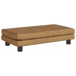 vidaXL Canapé avec repose-pied pour enfants marron 100x50x30cm velours