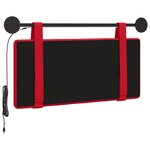 vidaXL Tête de lit suspendue Avec lumière LED Rouge Simili cuir