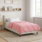 vidaXL Duvet d'hiver Matelassé Rose 140 x 200 cm Microfibre