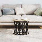 vidaXL Table d'appoint 2 Pièces Chêne Sonoma Bois d'ingénierie et acier