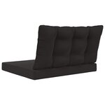 vidaXL Coussin de canapé d'extérieur 2 Pièces Noir Polyester
