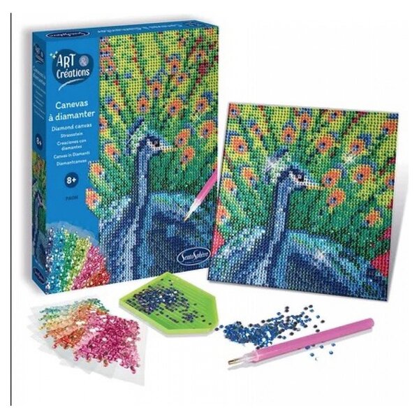 art et creation Canevas a diamanter Paon