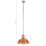 Vidaxl lampe suspendue industrielle 42 cm cuivre e27