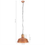 vidaXL Lampe suspendue industrielle 42 cm Cuivre E27