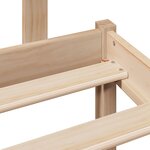 vidaXL Lit bibliothèque sans matelas 200x200 cm bois massif de pin
