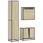 vidaXL Ensemble de meubles de salle de bain 3 Pièces chêne sonoma