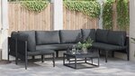 vidaXL Ensemble de canapé de jardin 7 Pièces Anthracite Acier