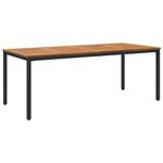 Ensemble de salle à manger de jardin en 9 pièces beige en poly rattan acacia