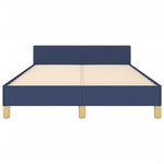 vidaXL Cadre de lit sans matelas bleu 120x190 cm tissu