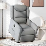 vidaXL Fauteuil inclinable Gris clair Tissu