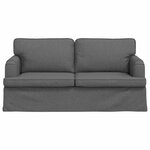 vidaXL Canapé Gris foncé 142 x 80 x 85 cm tissu