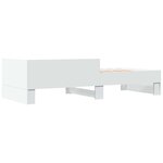 vidaXL Cadre de lit avec tête de lit Blanc 80 x 200 cm