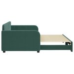 vidaXL Lit de jour avec lit gigogne vert foncé 90x200 cm velours