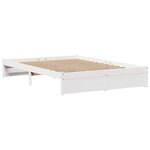 vidaXL Cadre de lit avec tête de lit sans matelas blanc 140x190 cm