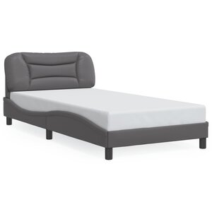 vidaXL Cadre de lit sans matelas Hvar gris 100x200 cm similicuir