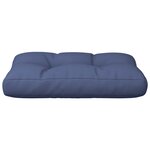 vidaXL Coussin de palette bleu marine 50x40x12 cm tissu