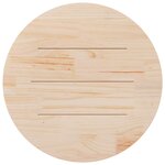 vidaXL Dessus de table Ø80x2 5 cm Bois de pin massif