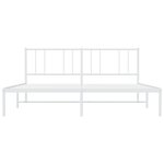 vidaXL Cadre de lit métal sans matelas et tête de lit blanc 200x200 cm