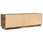 vidaXL Meuble TV avec lumières LED chêne fumé 160 5x41x50 cm