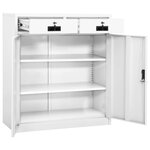 vidaXL Armoire de bureau Blanc 90x40x102 cm Acier