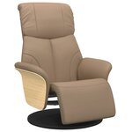 vidaXL Fauteuil inclinable avec repose-pieds cappuccino similicuir